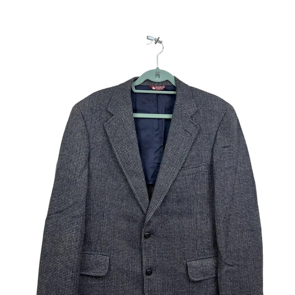 Jos.A Bank Wool Blazer‎ Sports Coat Men Size L Single Breast 2 Button Multi Blue